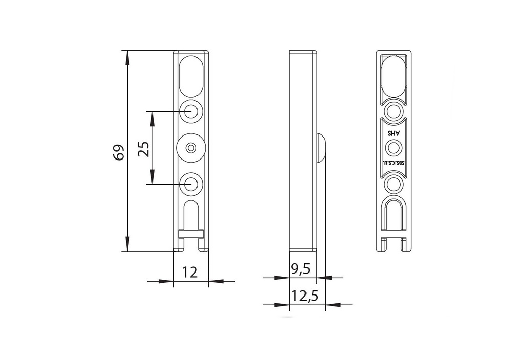 WINKHAUS 4933191 SLUITPLAAT