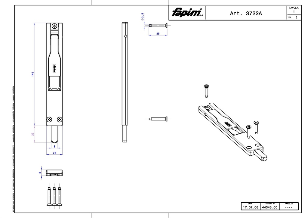 FAPIM 3722A TITAN TRE KANTSCHUIF