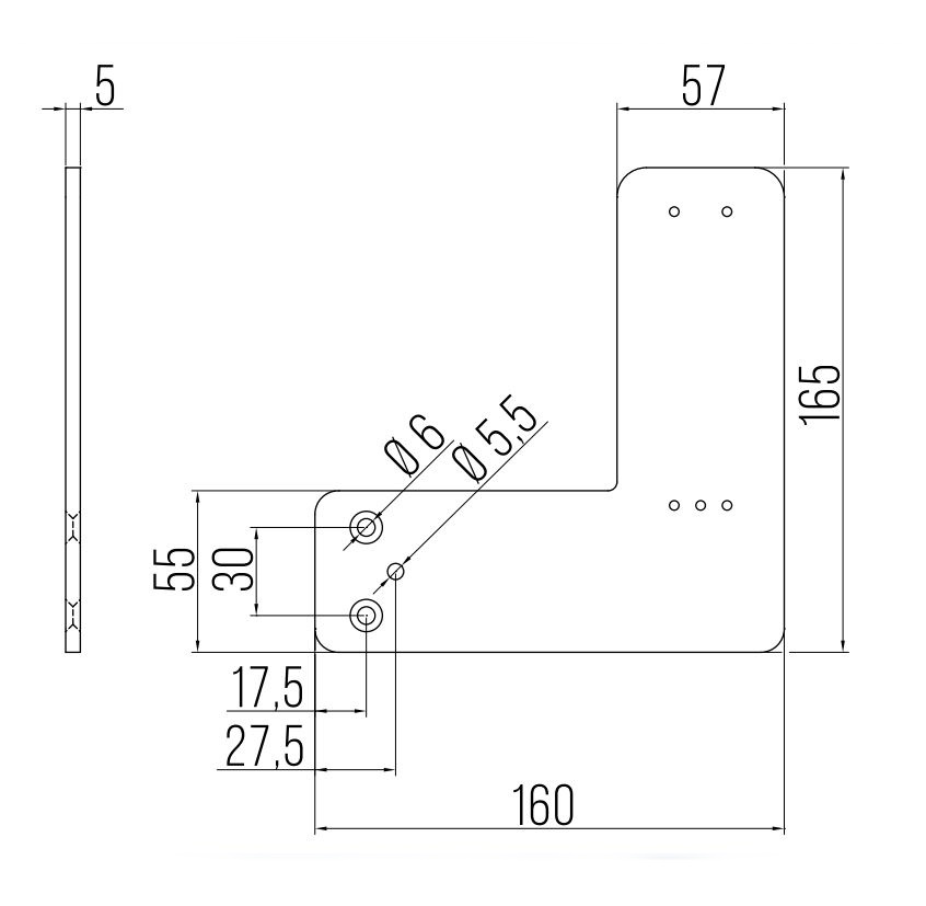 DENI MONTAGEPLAAT VOOR EXIT NOODDEURALARM ONDER EEN DEURKRUK