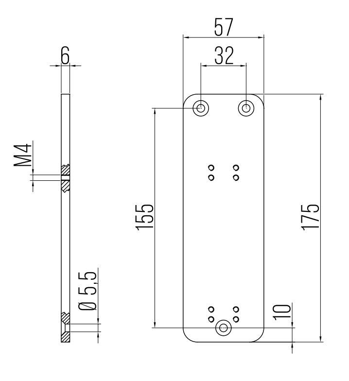 DENI ADAPTERPLAAT VOOR EXIT NOODDEURALARM