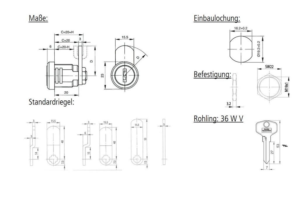 BURG-WÄCHTER ZS 85 AUTOMAATCILINDER