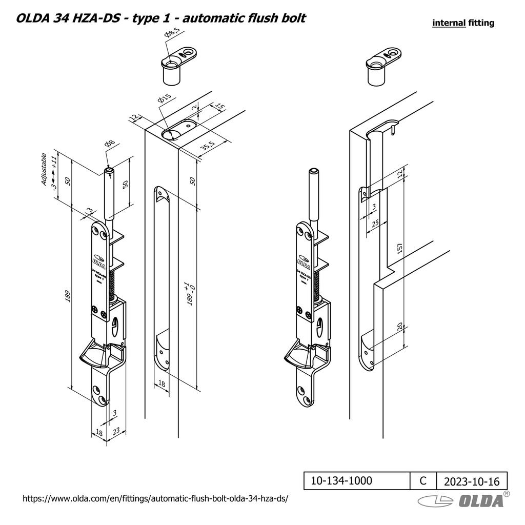 OLDA 34 AUTOMATISCHE KANTSCHUIF TOCHTPROFIEL