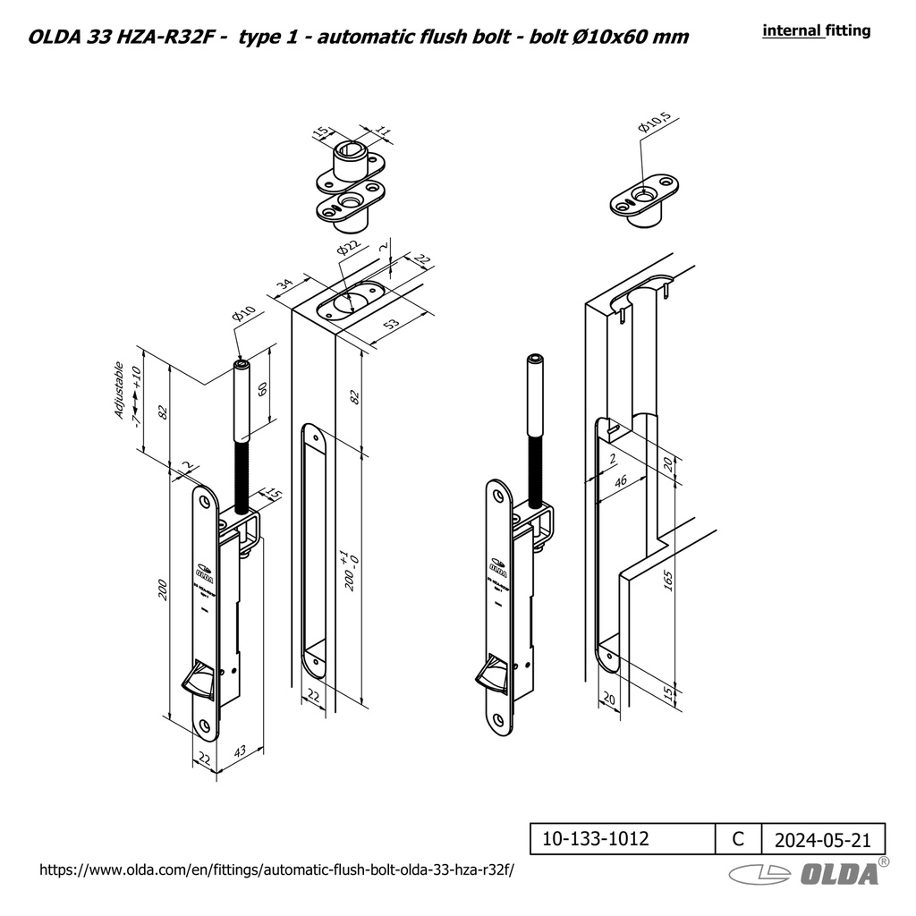 OLDA 33 AUTOMATISCHE KANTSCHUIF RONDE VOORPLAAT