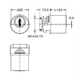 JUNIE 7625 ASS MEUBELSLOTINZET CILINDER