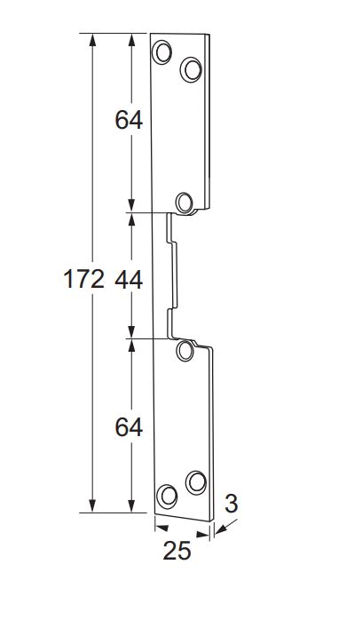 MAASLAND SLUITPLAAT VOOR ELEKTRISCHE DEUROPENER