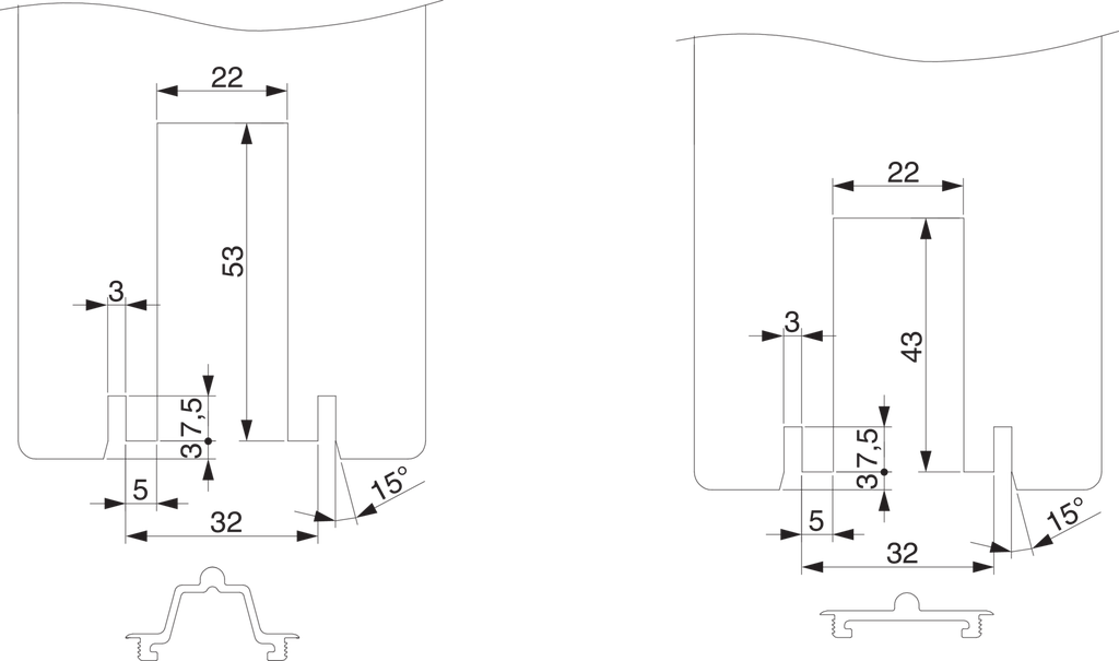 MACO 215137 VOORSTE LOOPWAGEN HEFSCHUIFRAAM GROEF 22 x 42