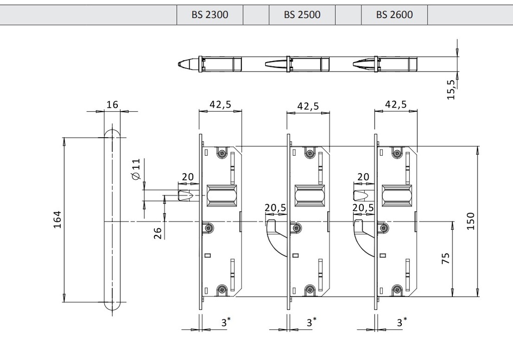 KFV REPARATIE BIJZETSLOTKAST 150MM VOOR MEERPUNTSLUITING