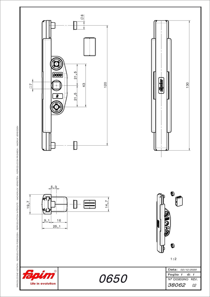 FAPIM 0520 MECHANISCHE VOOR RAAMKRUKKEN