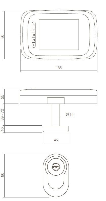 INTERSTEEL DIGITALE DEURSPION MET CAMERA- EN BELFUNCTIE
