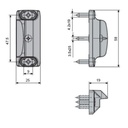 FAPIM OLTRE: STANDAARD SLUITPLAAT (VOOR 0 TOT 10MM OPDEK- EN GELIJKLIGGENDE PROFIELEN) ZWART