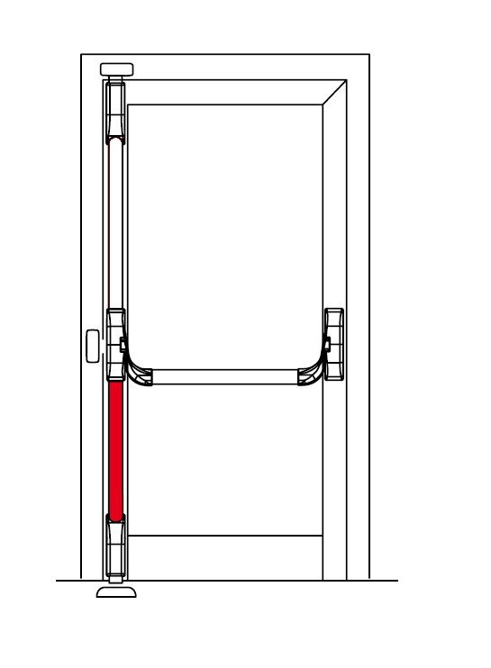 FAPIM OLTRE: VERBINDINGSTANGEN MET AFDEKKAP LENGTE 950MM ZWART