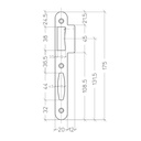 LITTO PT10321 32 SLUITPLAAT VOOR HOOFDSLOTKAST