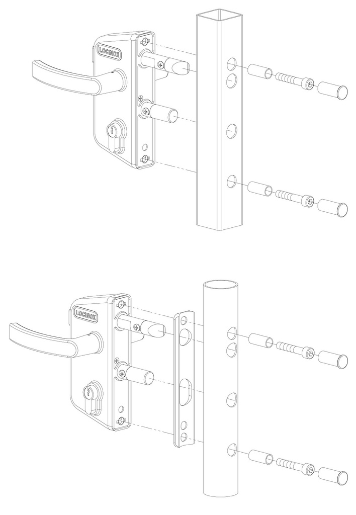 LOCINOX LAKZP1 TUINPOORTSLOT IN OPBOUW