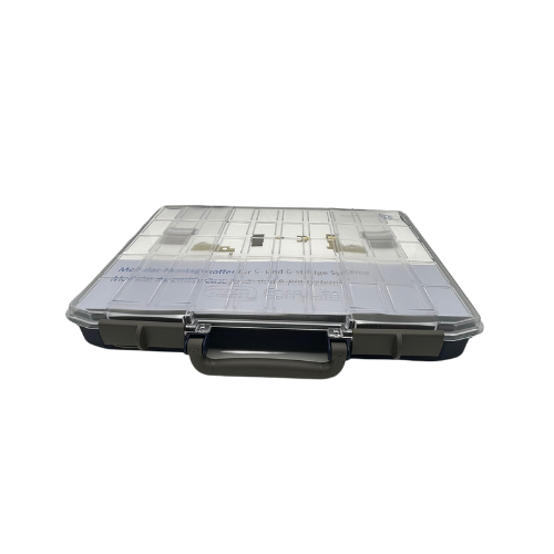 CES UDM / RHM KOFFER MET ONDERDELEN VOOR MONTAGE VAN MODULAIRE SYSTEEM