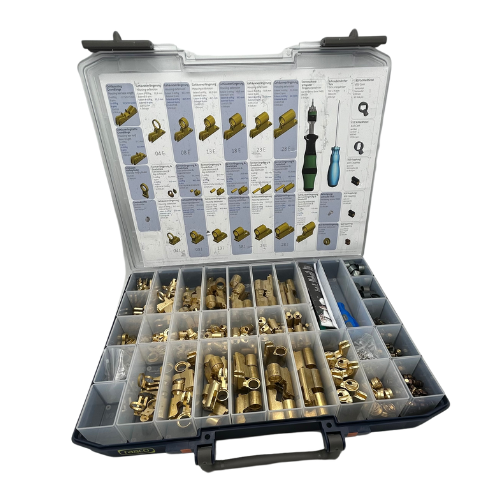 CES UDM / RHM KOFFER MET ONDERDELEN VOOR MONTAGE VAN MODULAIRE SYSTEEM