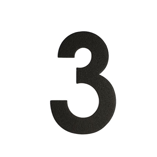 [FUJI-80-ZWART-3] FUJI HUISNUMMER & -LETTER (80, Schwarz, 3)