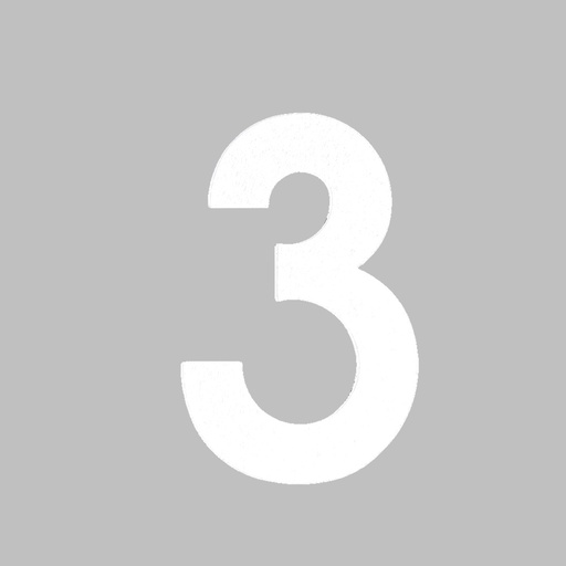 [FUJI-50-WIT-3] FUJI HUISNUMMER & -LETTER (50, Wit, 3)