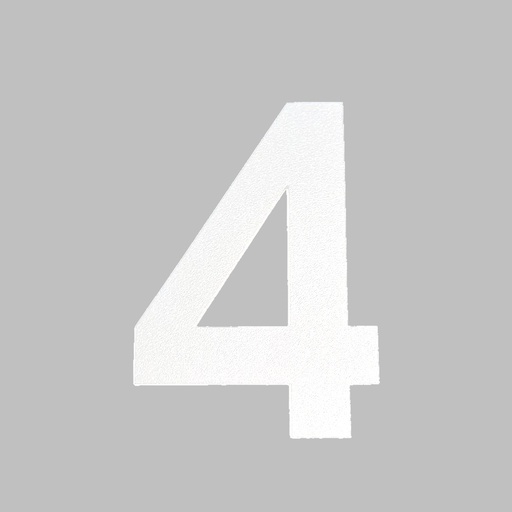 [FUJI-50-WIT-4] FUJI HUISNUMMER & -LETTER (50, Blanc, 4)