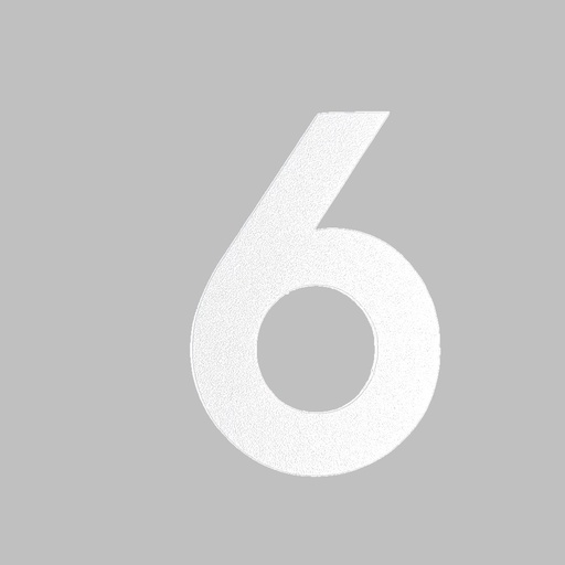 [FUJI-50-WIT-6] FUJI HUISNUMMER & -LETTER (50, Blanc, 6)
