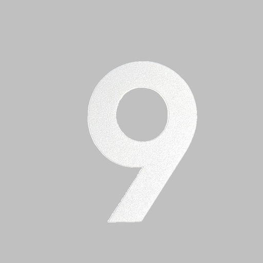[FUJI-50-WIT-9] FUJI HUISNUMMER & -LETTER (50, Blanc, 9)