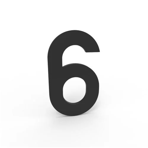 [6-Z] ALBO HUISNUMMER & -LETTER (Zwart, 6)