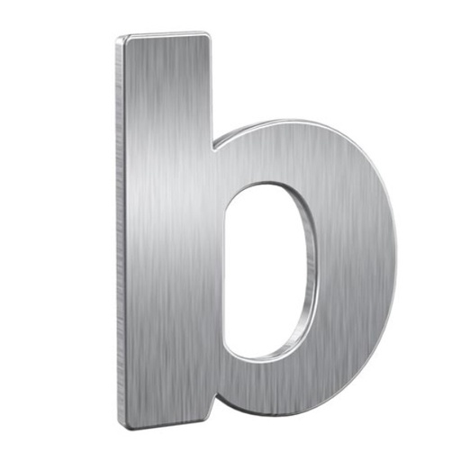 [7300-0013G] BASI HUISLETTER (110, Roestvrij staal / Inox geborsteld, B)