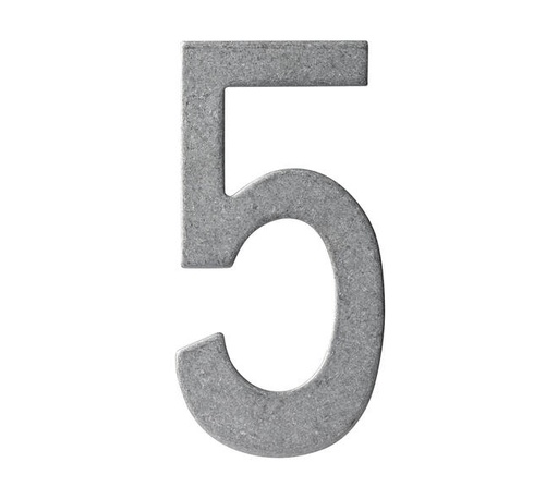 [0034.402045] INTERSTEEL HAUSNUMMER (Roestvrij staal / Inox getrommeld, 5)