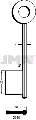 JMA BRUTE SLEUTEL PROFIEL 231G