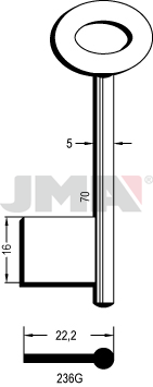 JMA BRUTE SLEUTEL PROFIEL 236G