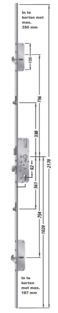 FUHR MULTISAFE 856 MEERPUNTSLOT TYPE 3/1 HAKEN EN ROLNOKKEN