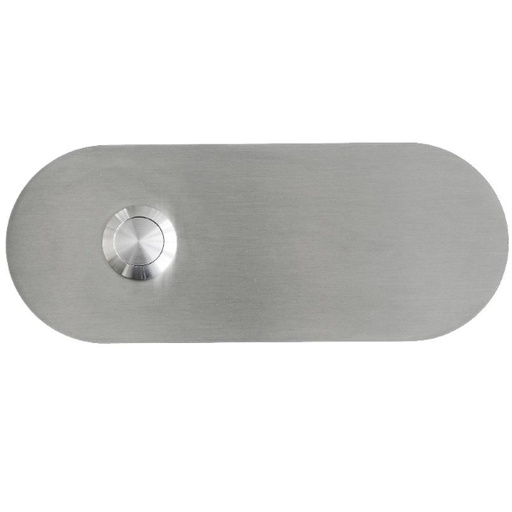 [DK4120-INOX] MAX KNOBLOCH TÜRKLINGEL DURBY POLY SNOW OVAL (Edelstahl / Inox)