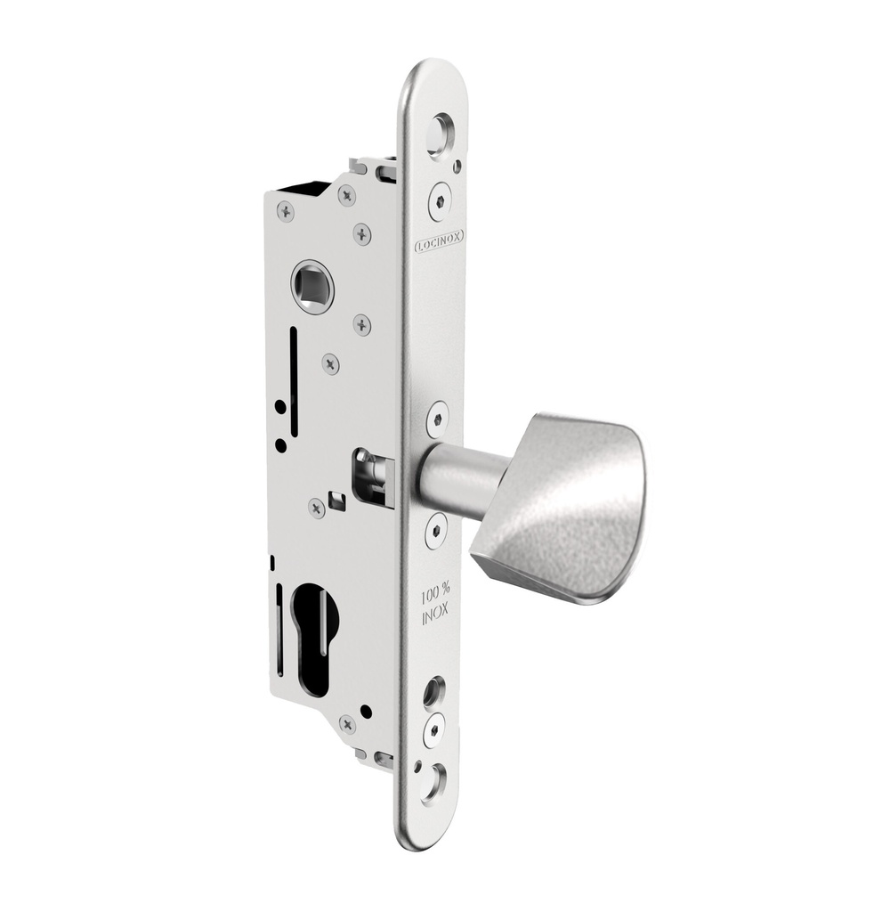 SERRURE À ENCASTRER LOCINOX POUR PORTAILS COULISSANTS ET GÂCHE EN APPLIQUE