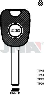 [TP00BM-6.P] JMA BRUTE SLEUTEL PROFIEL TP00BM-6.P ZONDER TRANSPONDER
