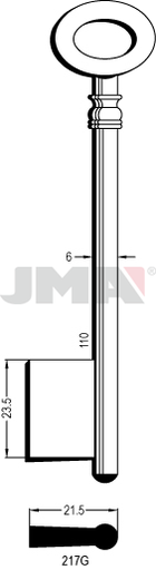 [217G] JMA BRUTE SLEUTEL PROFIEL 217G