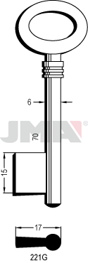 [221G] JMA BRUTE SLEUTEL PROFIEL 221G
