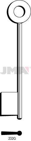 [232G] JMA BRUTE SLEUTEL PROFIEL 232G