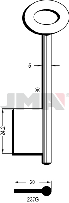 [237G] JMA BRUTE SLEUTEL PROFIEL 237G